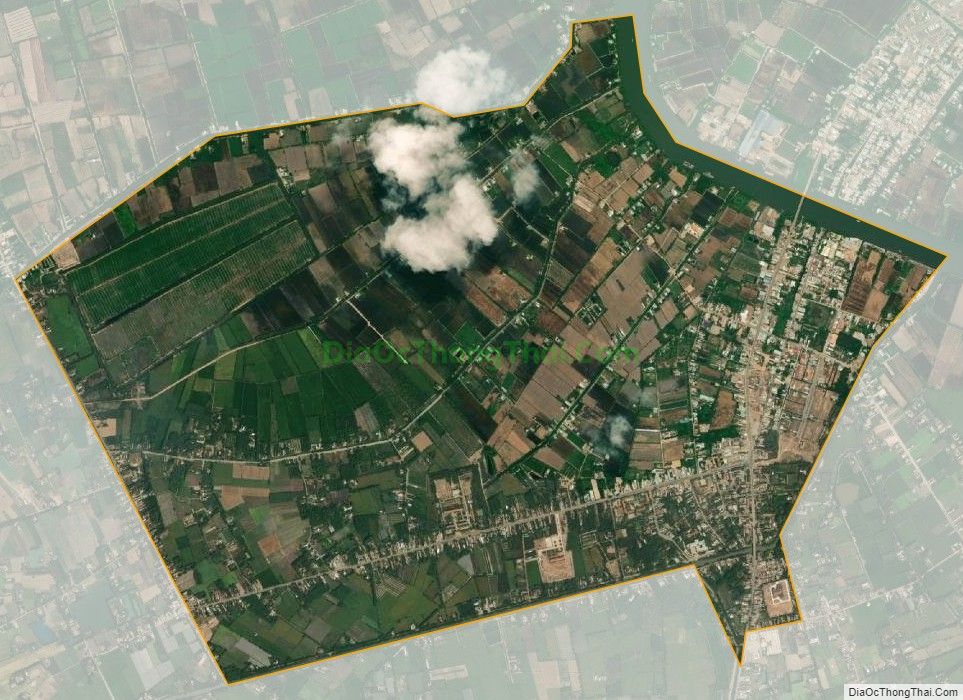 Bản đồ vệ tinh Thị trấn Đông Thành, huyện Đức Huệ