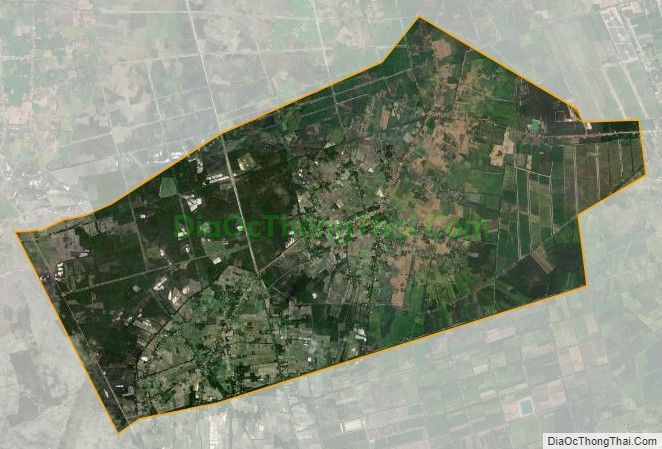 Bản đồ vệ tinh xã Mỹ Thạnh Tây, huyện Đức Huệ