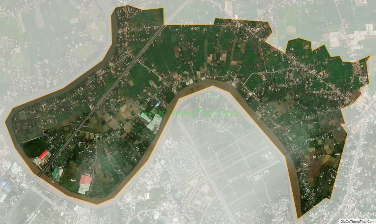 Bản đồ vệ tinh xã Hướng Thọ Phú, thành phố Tân An
