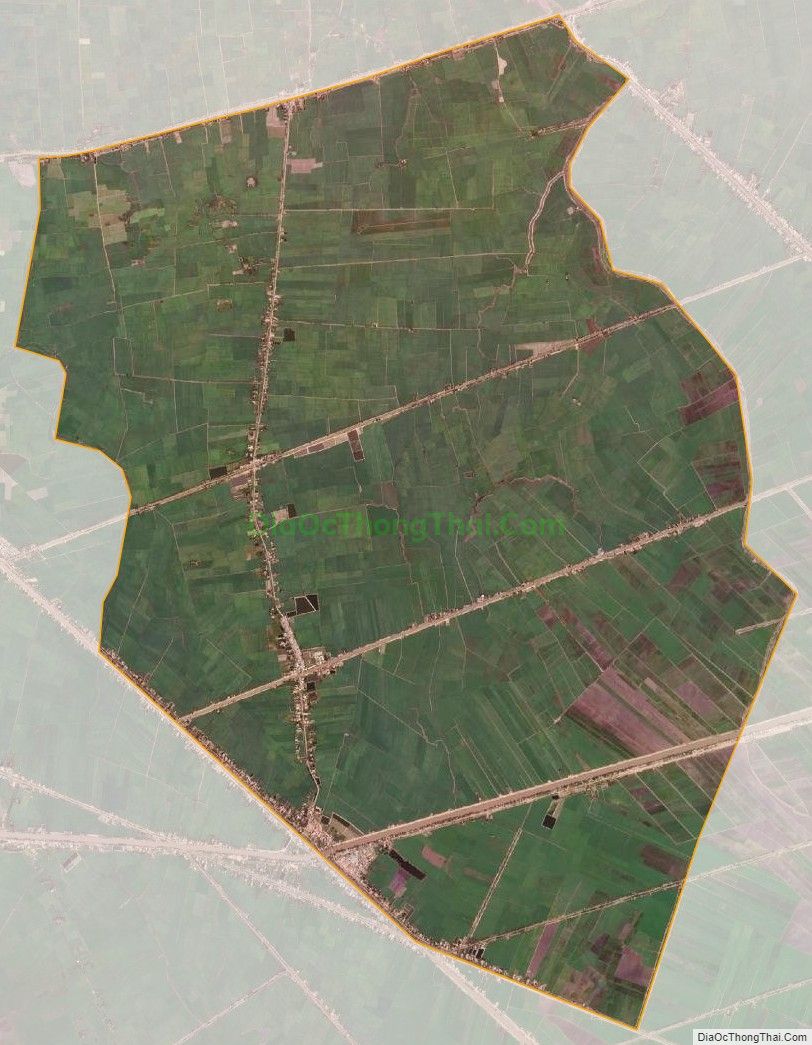 Bản đồ vệ tinh xã Hưng Điền B, huyện Tân Hưng