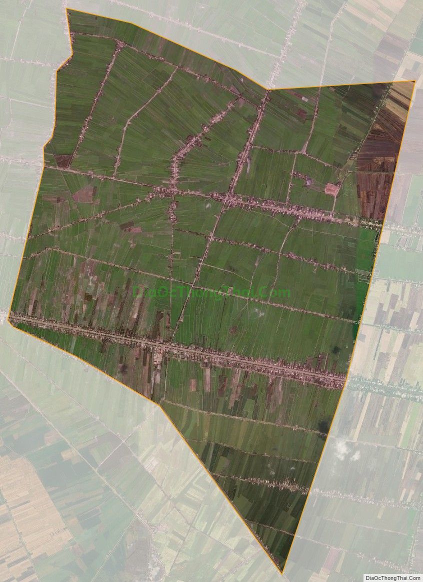 Bản đồ vệ tinh xã Hậu Thạnh Tây, huyện Tân Thạnh
