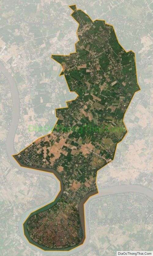 Bản đồ vệ tinh xã Đức Tân, huyện Tân Trụ