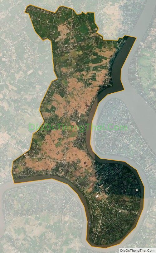 Bản đồ vệ tinh xã Nhựt Ninh, huyện Tân Trụ