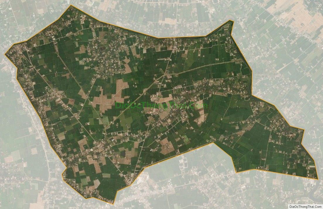 Bản đồ vệ tinh xã Quê Mỹ Thạnh, huyện Tân Trụ