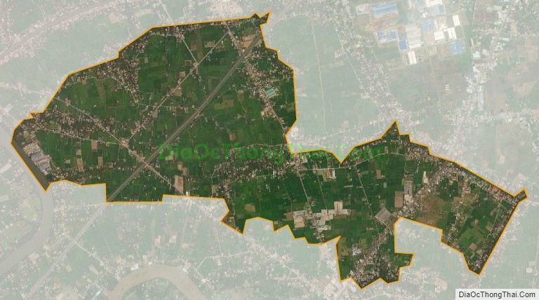 Bản đồ vệ tinh xã Bình Thạnh, huyện Thủ Thừa