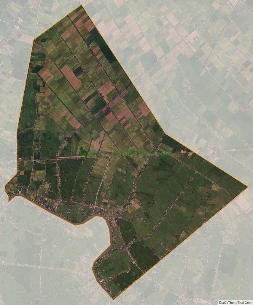 Bản đồ vệ tinh xã Long Thạnh, huyện Thủ Thừa