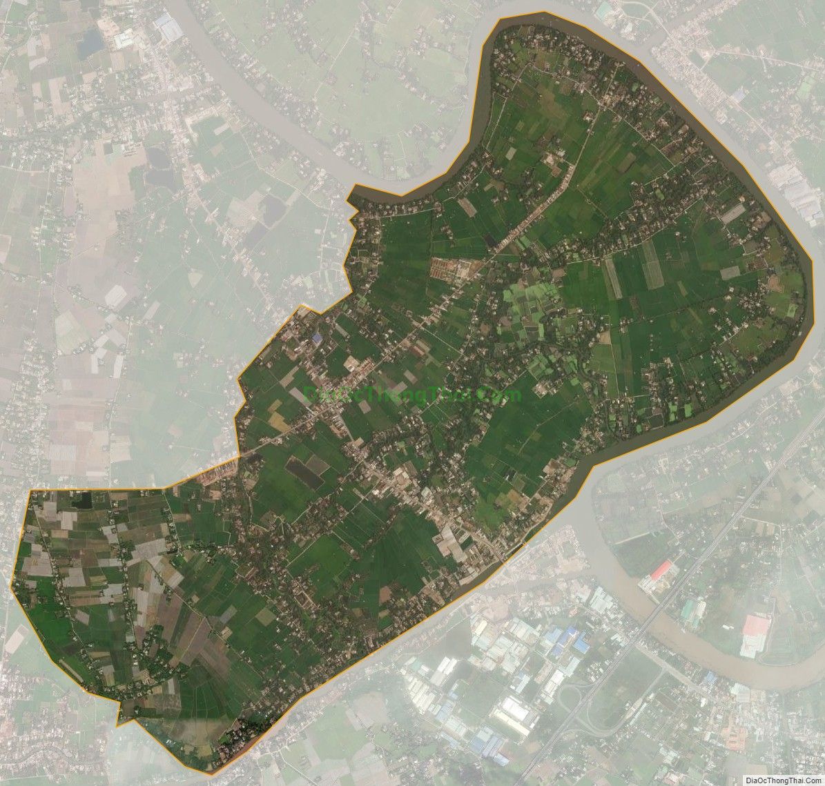 Bản đồ vệ tinh xã Mỹ Phú, huyện Thủ Thừa