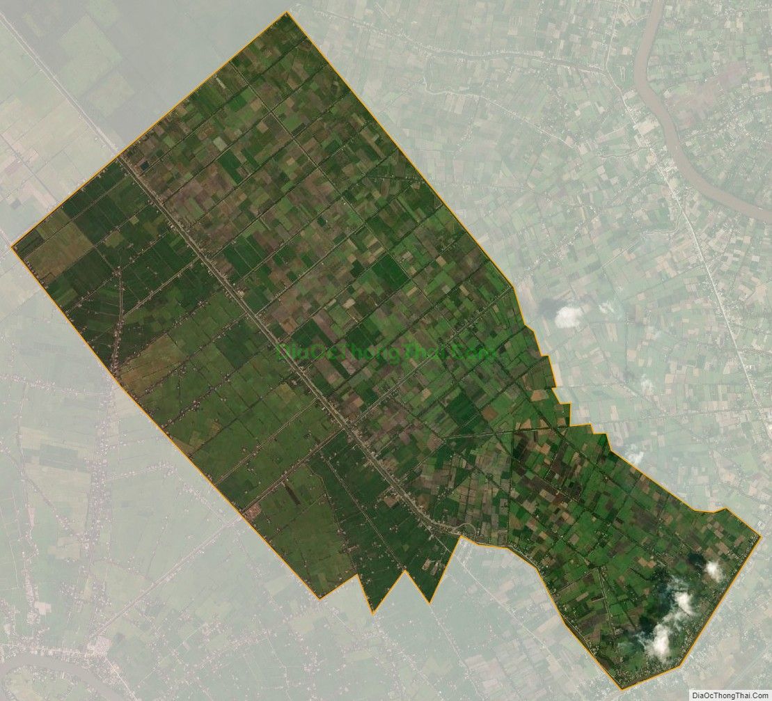 Bản đồ vệ tinh xã Tân Thành, huyện Thủ Thừa