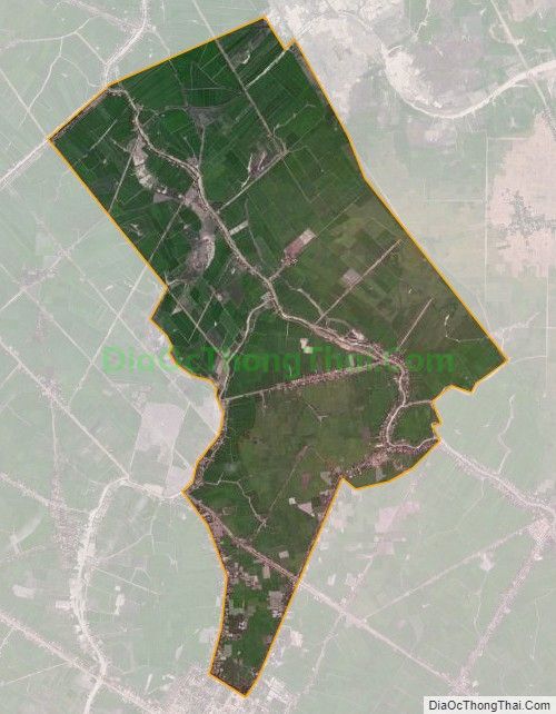 Bản đồ vệ tinh xã Thái Trị, huyện Vĩnh Hưng