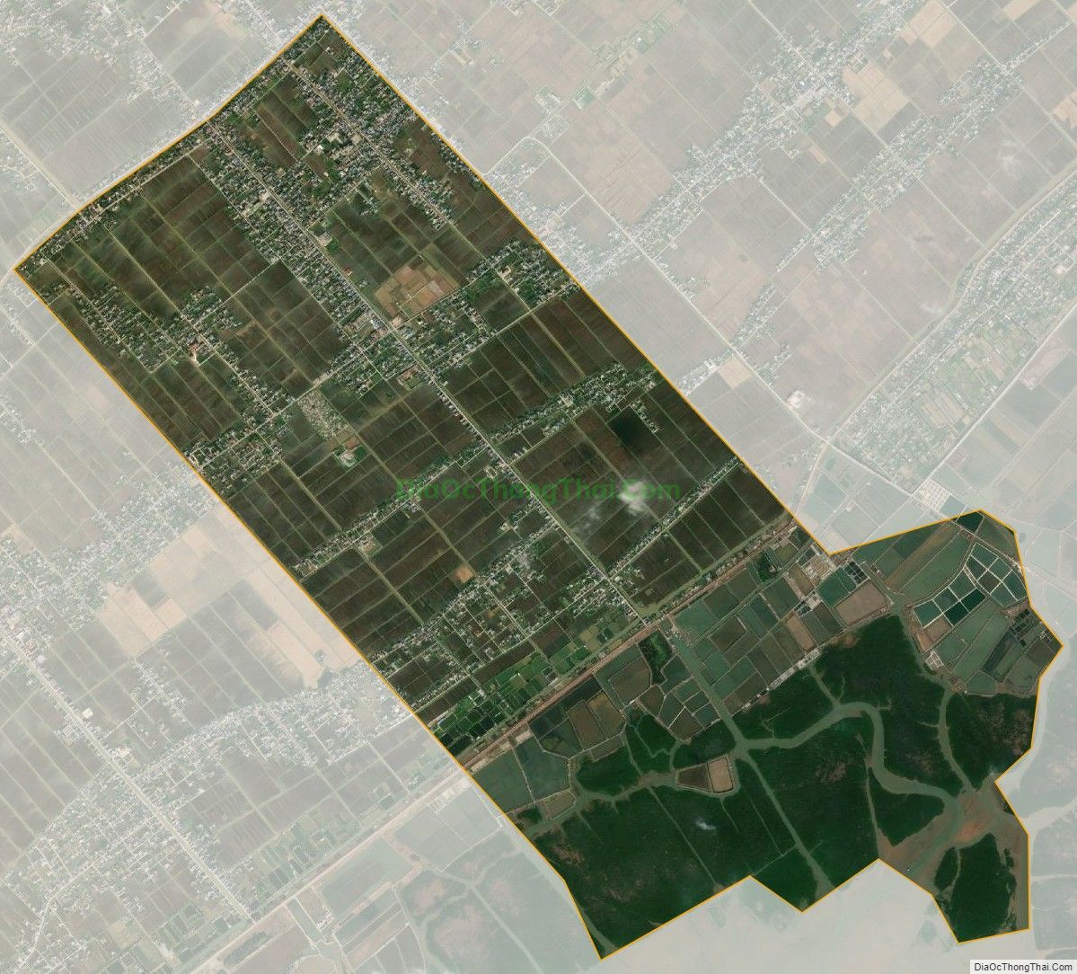 Bản đồ vệ tinh xã Giao Lạc, huyện Giao Thủy