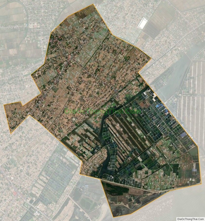 Bản đồ vệ tinh xã Giao Phong, huyện Giao Thủy