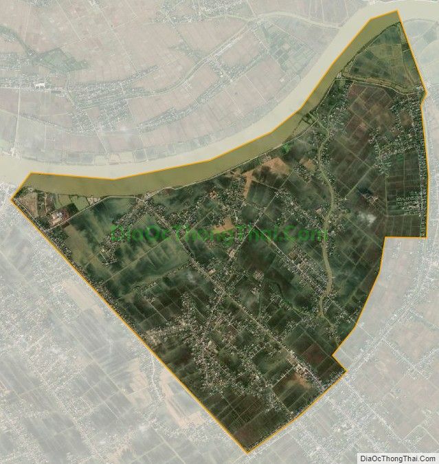 Bản đồ vệ tinh xã Hồng Thuận, huyện Giao Thủy