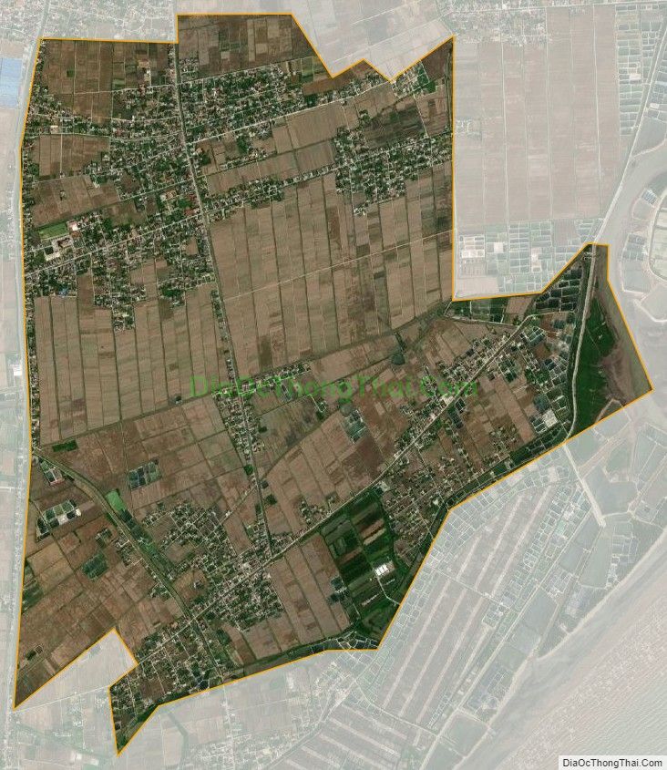Bản đồ vệ tinh xã Hải Lộc, huyện Hải Hậu