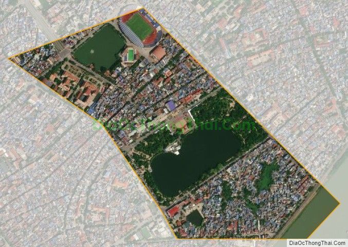 Bản đồ vệ tinh phường Vị Hoàng, thành phố Nam Định
