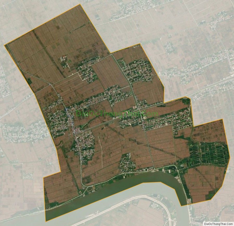 Bản đồ vệ tinh xã Nghĩa Châu, huyện Nghĩa Hưng