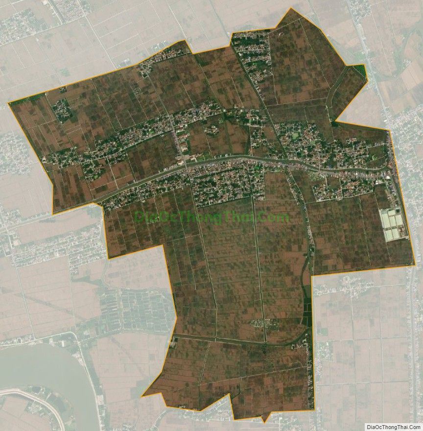 Bản đồ vệ tinh xã Nghĩa Thái, huyện Nghĩa Hưng