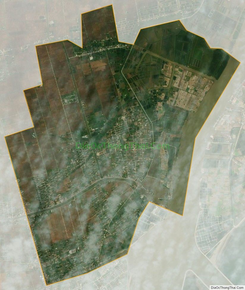 Bản đồ vệ tinh xã Nghĩa Thắng (cũ), huyện Nghĩa Hưng