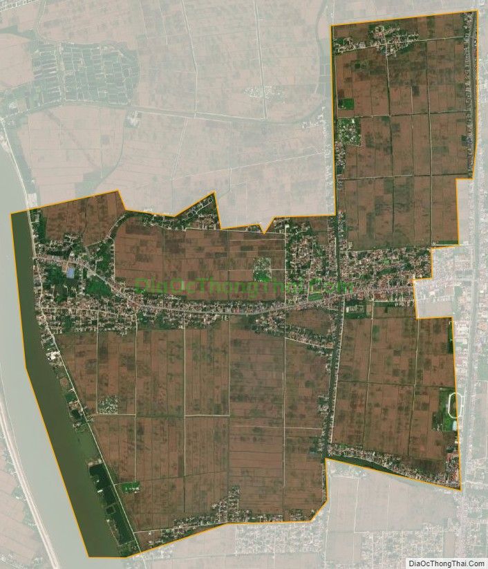 Bản đồ vệ tinh xã Nghĩa Trung, huyện Nghĩa Hưng