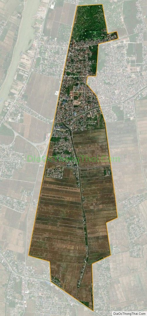Bản đồ vệ tinh xã Xuân Kiên, huyện Xuân Trường