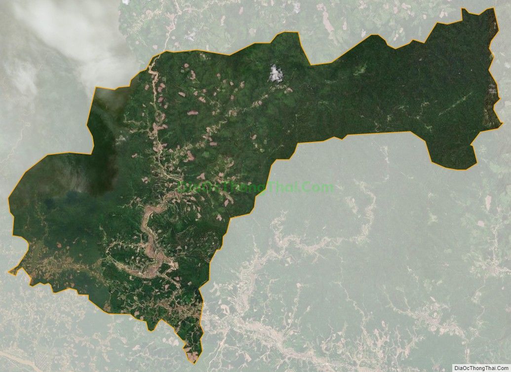 Bản đồ vệ tinh xã Đôn Phục, huyện Con Cuông