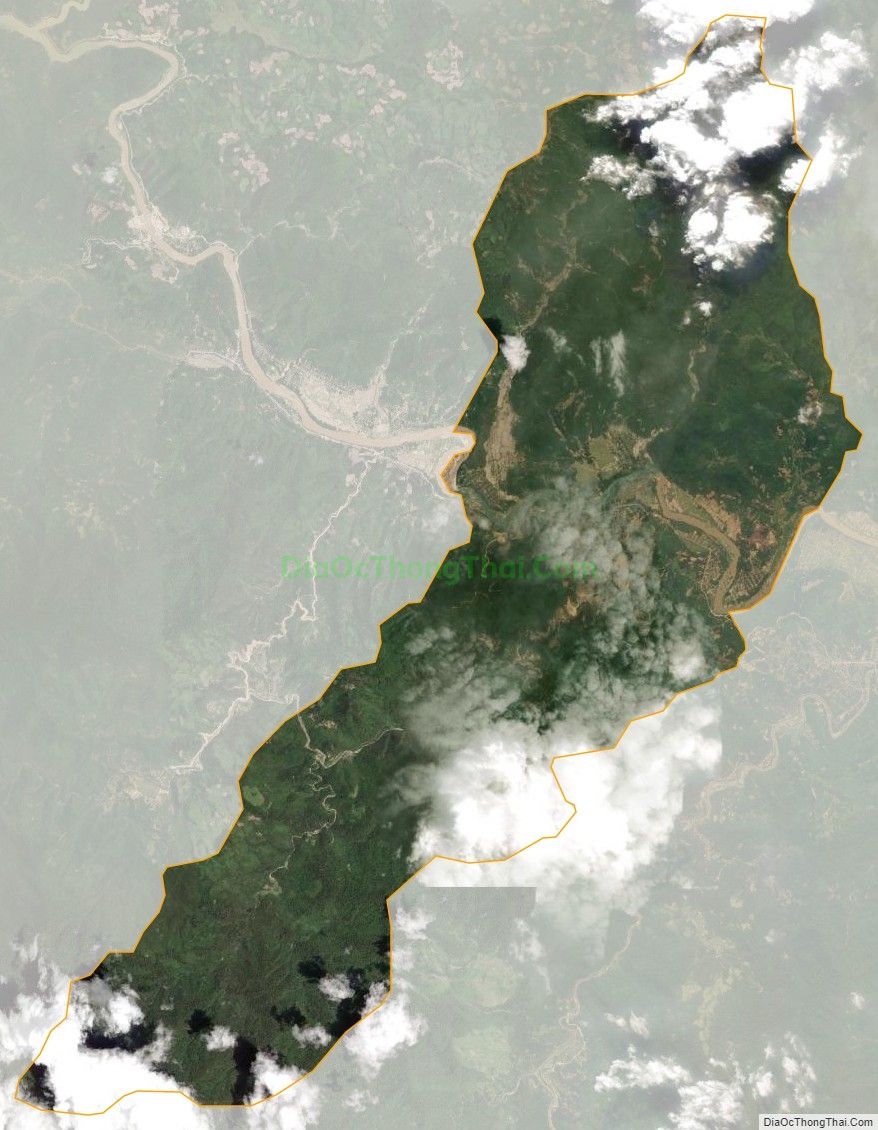Bản đồ vệ tinh xã Lạng Khê, huyện Con Cuông