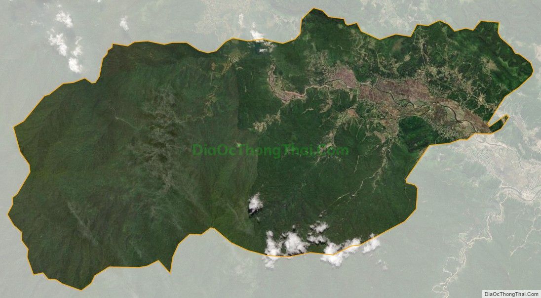 Bản đồ vệ tinh xã Lục Dạ, huyện Con Cuông