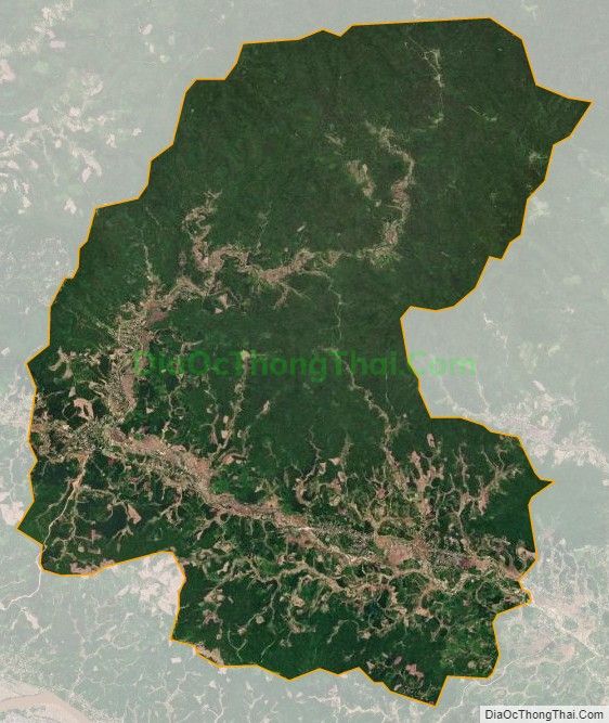 Bản đồ vệ tinh xã Mậu Đức, huyện Con Cuông