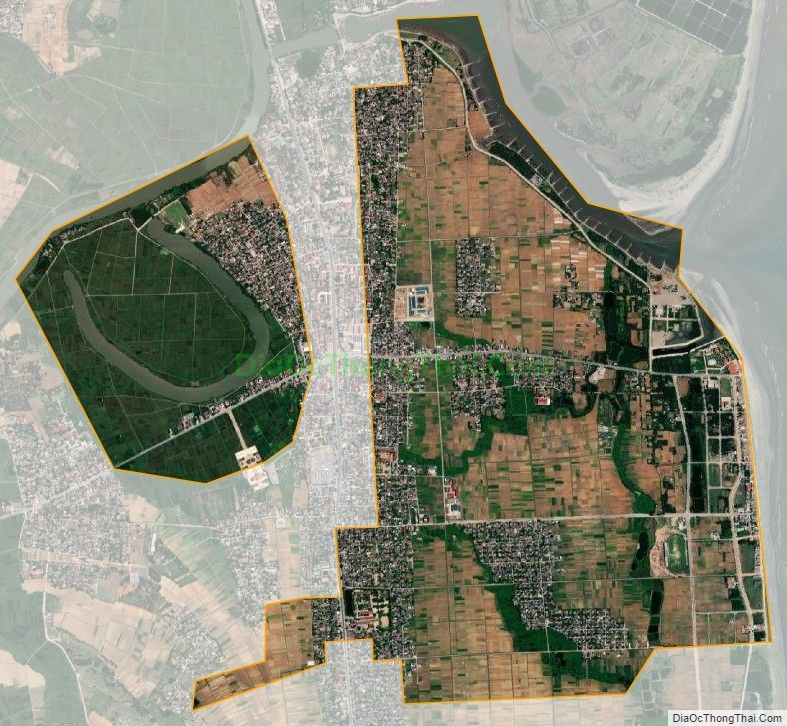 Bản đồ vệ tinh xã Diễn Thành, huyện Diễn Châu