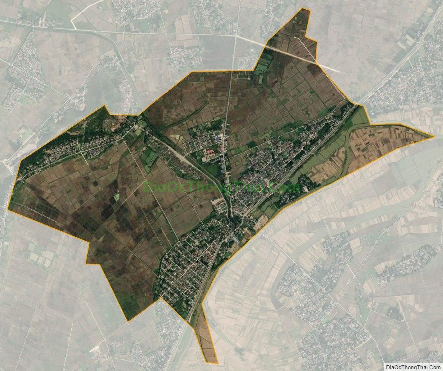 Bản đồ vệ tinh xã Hưng Châu (cũ), huyện Hưng Nguyên