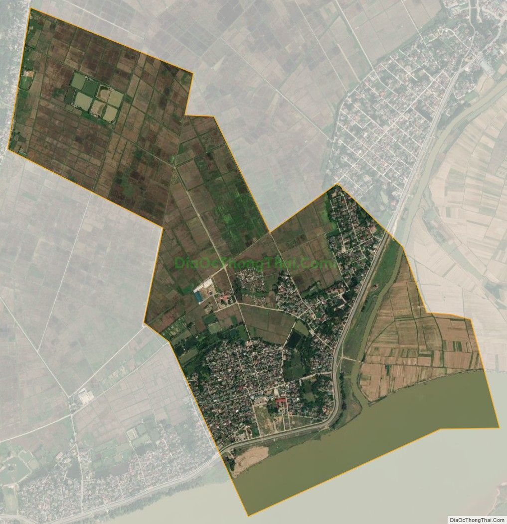 Bản đồ vệ tinh xã Hưng Khánh (cũ), huyện Hưng Nguyên