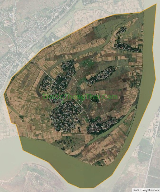 Bản đồ vệ tinh xã Hưng Nhân (cũ), huyện Hưng Nguyên
