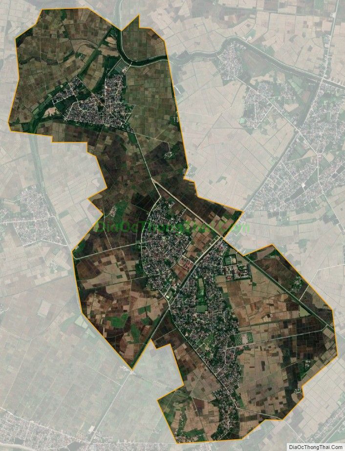 Bản đồ vệ tinh xã Hưng Thông, huyện Hưng Nguyên
