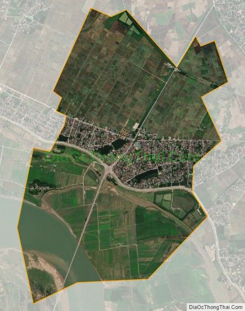Bản đồ vệ tinh xã Hưng Xá (cũ), huyện Hưng Nguyên