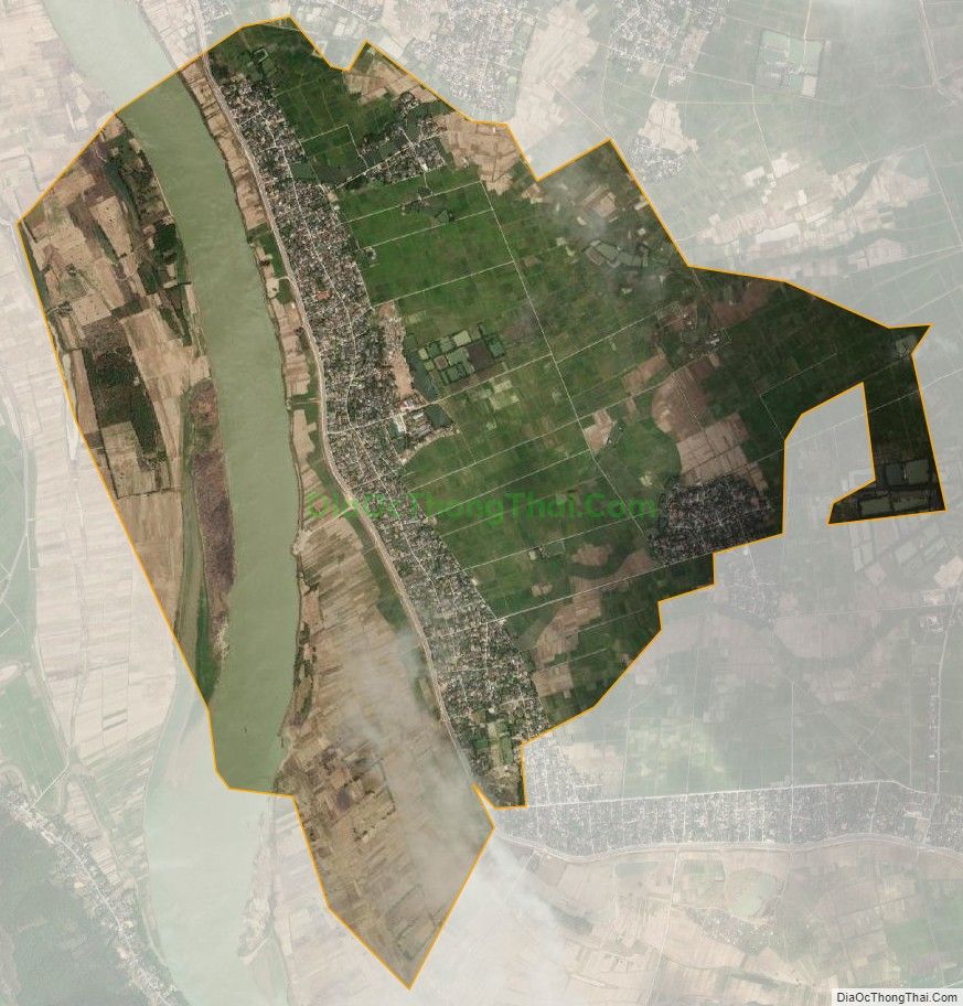 Bản đồ vệ tinh xã Hồng Long, huyện Nam Đàn