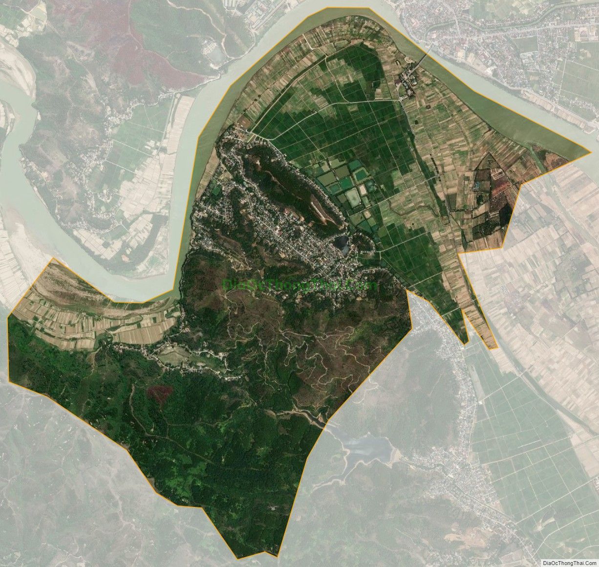 Bản đồ vệ tinh xã Nam Tân (cũ), huyện Nam Đàn