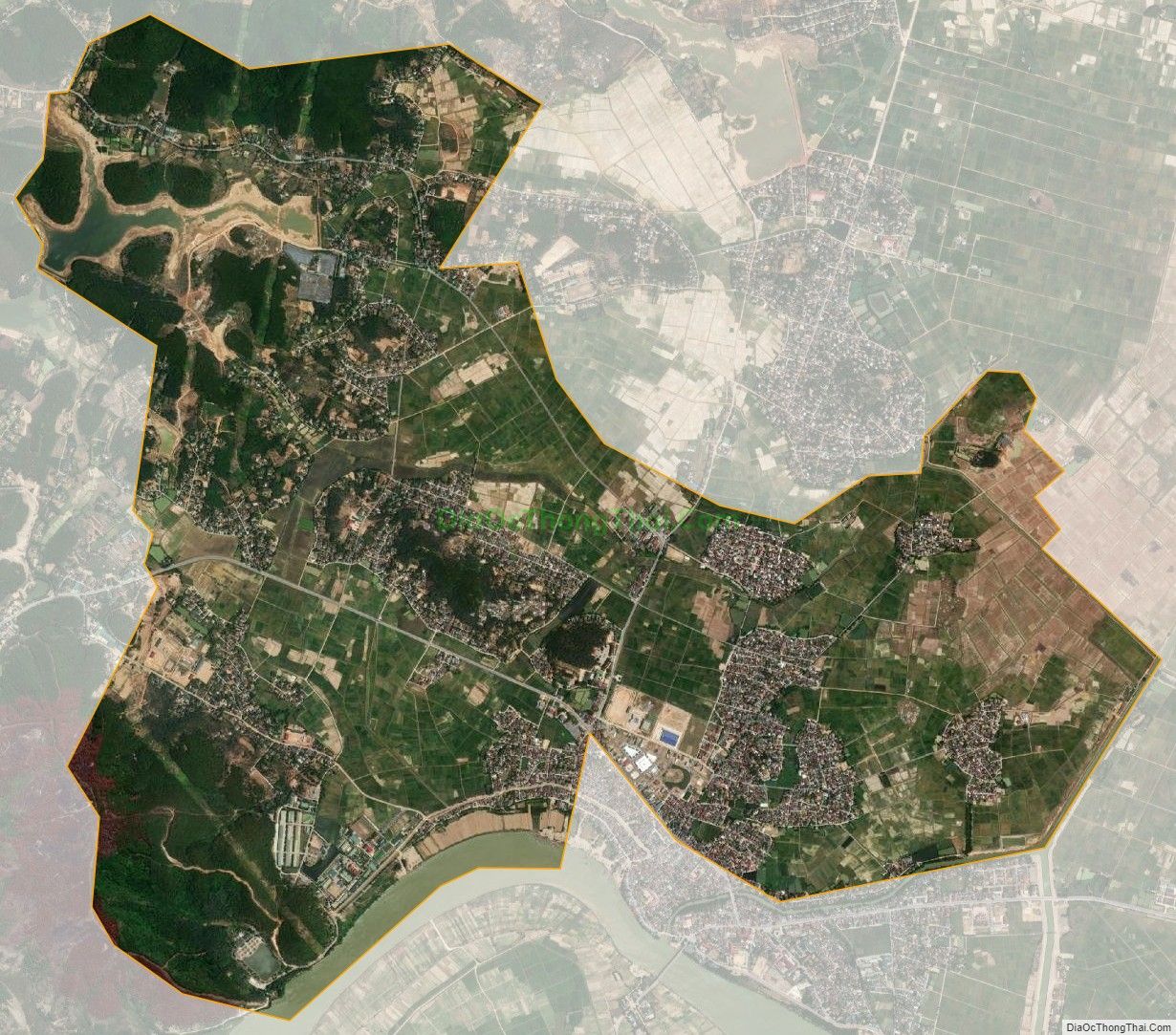 Bản đồ vệ tinh xã Vân Diên (cũ), huyện Nam Đàn