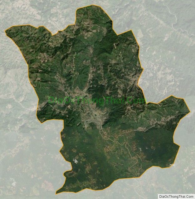 Bản đồ vệ tinh xã Châu Thôn, huyện Quế Phong