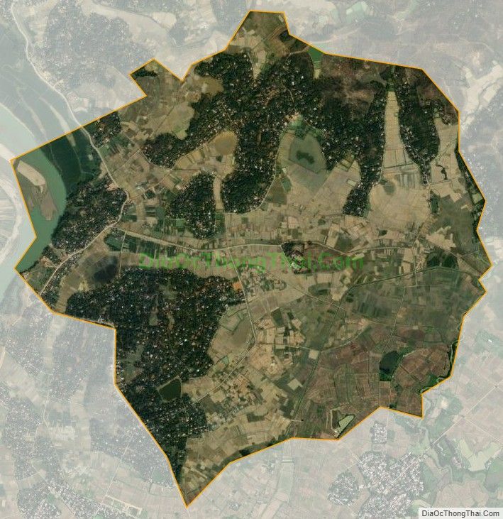 Bản đồ vệ tinh xã Thanh Hưng (cũ), huyện Thanh Chương