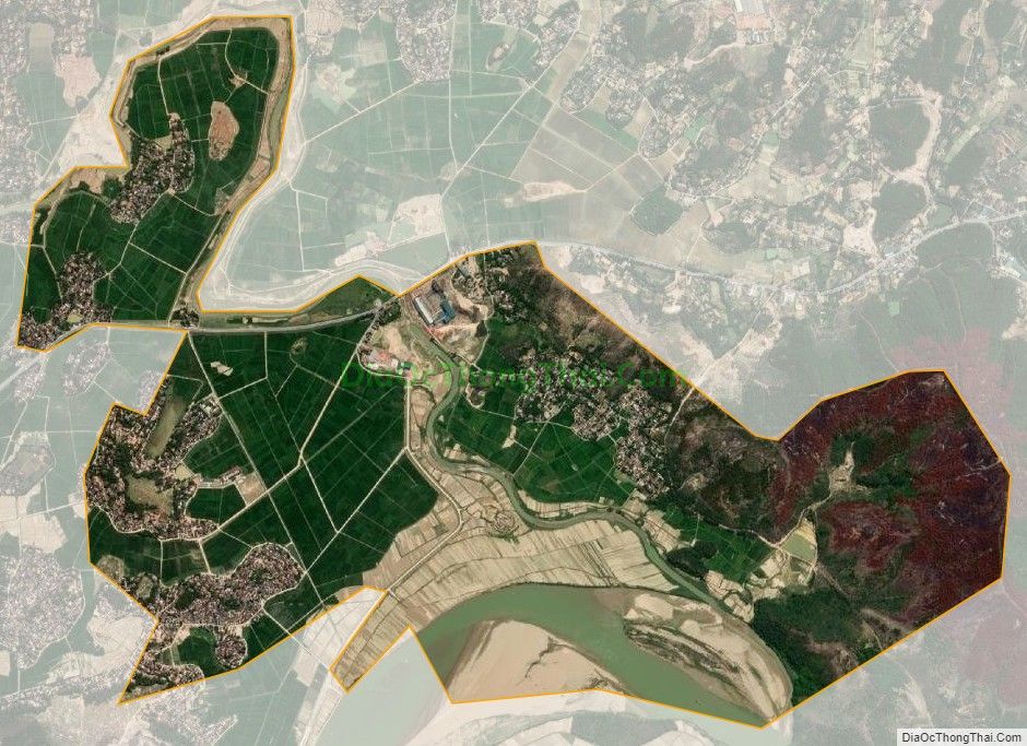 Bản đồ vệ tinh xã Thanh Khai, huyện Thanh Chương
