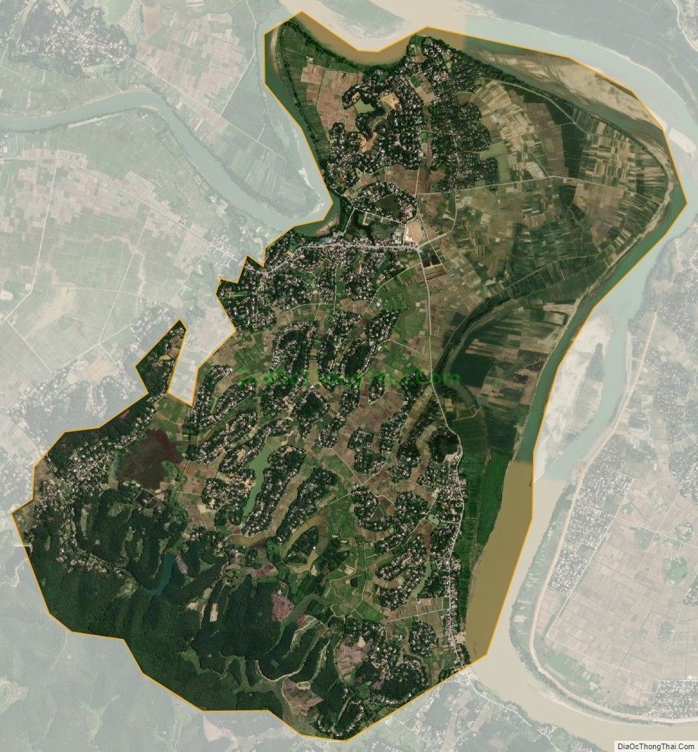 Bản đồ vệ tinh xã Thanh Tiên, huyện Thanh Chương