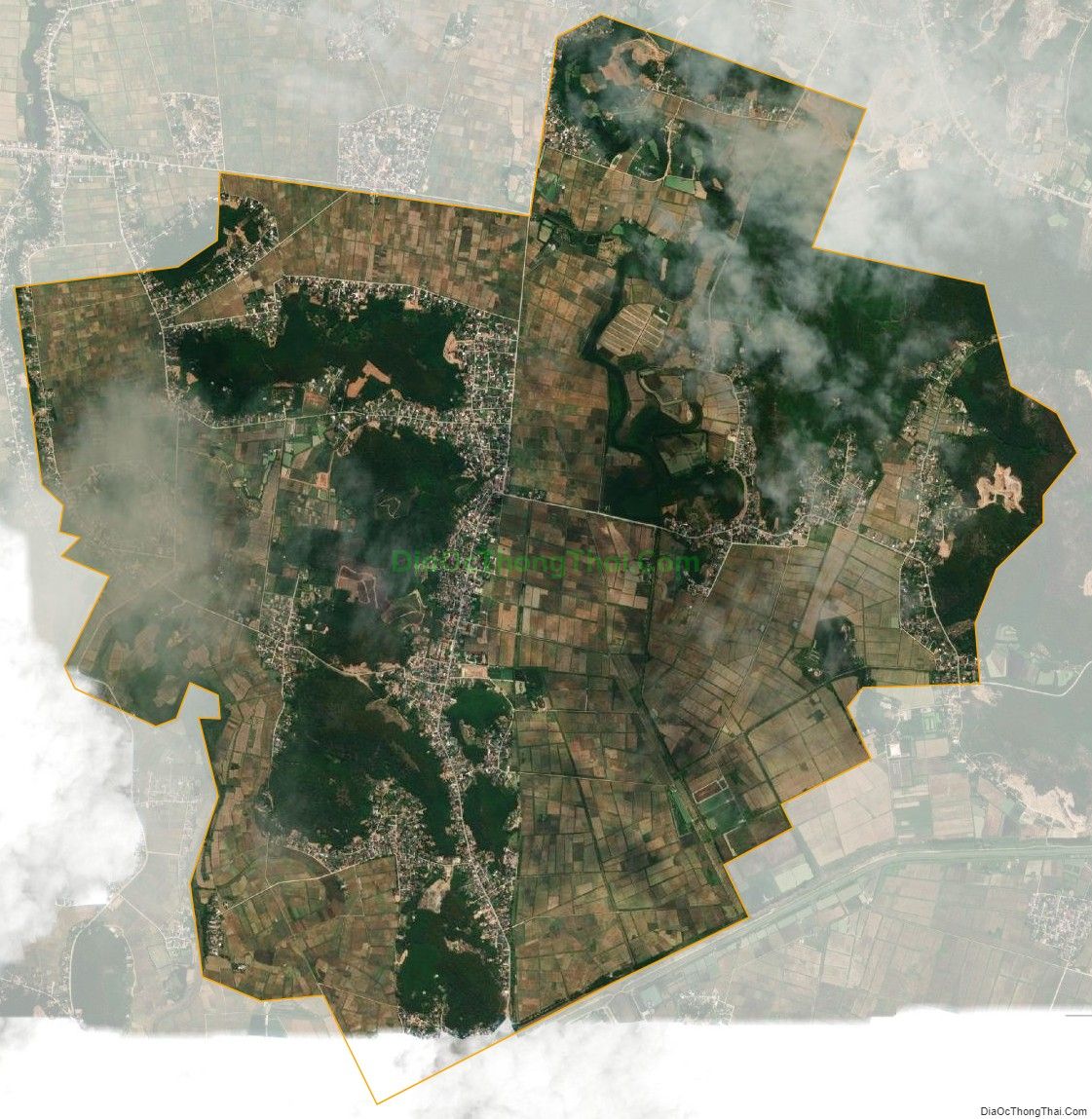 Bản đồ vệ tinh xã Đức Thành, huyện Yên Thành