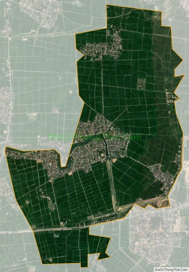 Bản đồ vệ tinh xã Khánh Thành, huyện Yên Thành