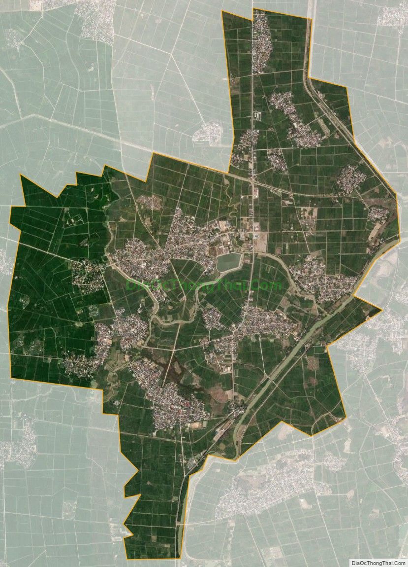 Bản đồ vệ tinh xã Long Thành, huyện Yên Thành