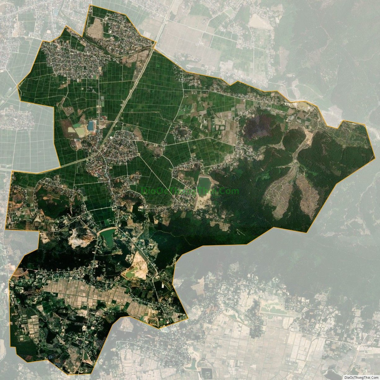 Bản đồ vệ tinh xã Sơn Thành, huyện Yên Thành