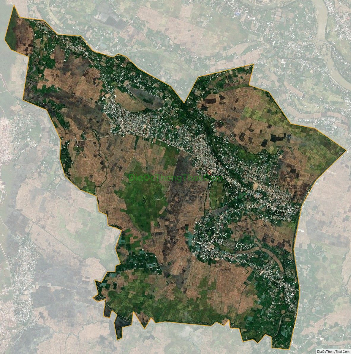 Bản đồ vệ tinh xã Phước Hậu, huyện Ninh Phước