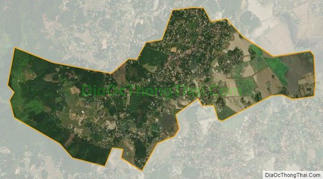 Bản đồ vệ tinh xã Chương Xá, huyện Cẩm Khê
