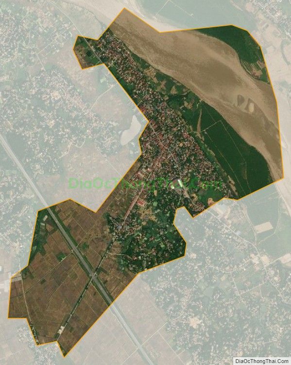Bản đồ vệ tinh xã Phương Xá (cũ), huyện Cẩm Khê