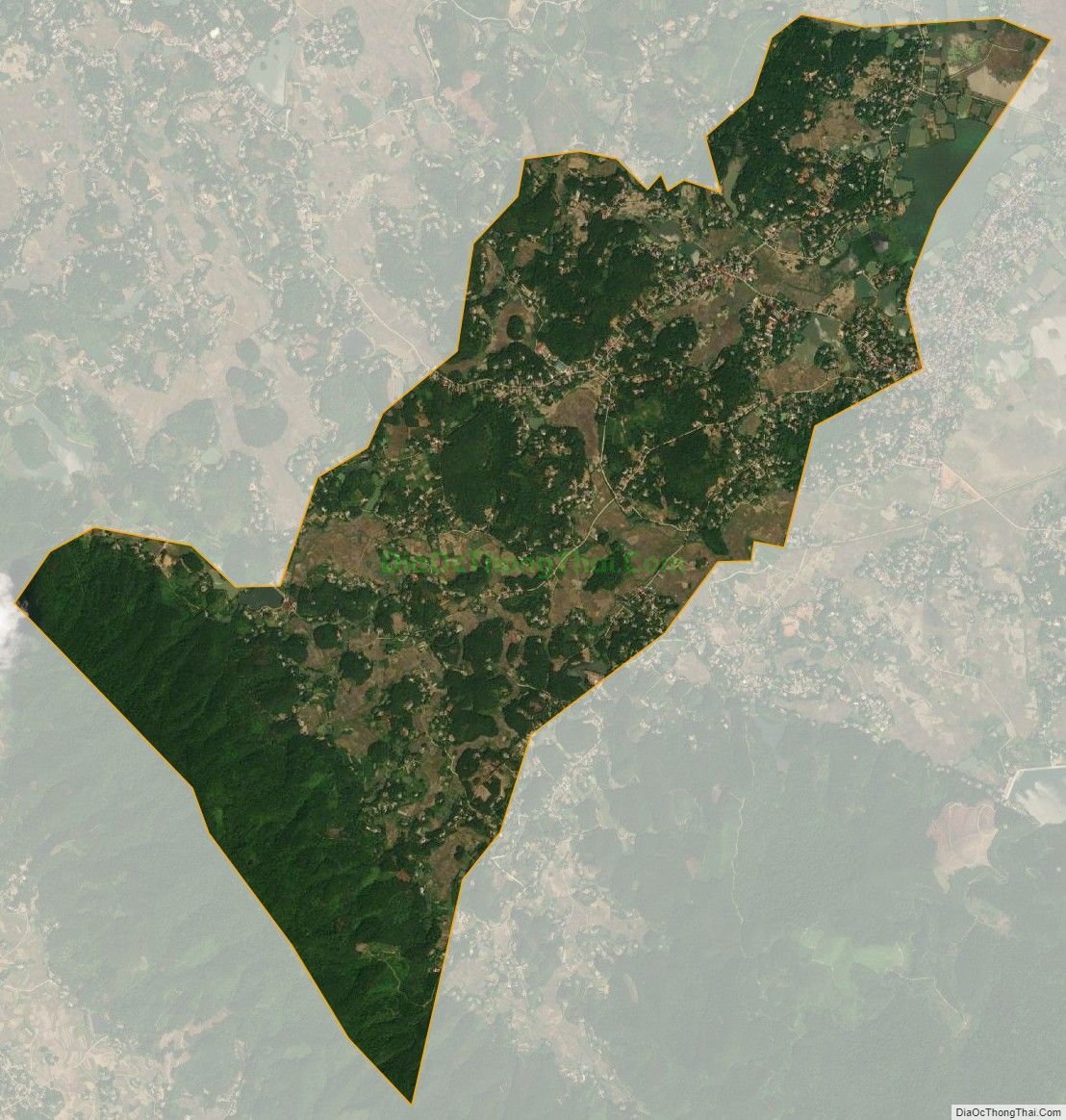Bản đồ vệ tinh xã Tam Sơn, huyện Cẩm Khê