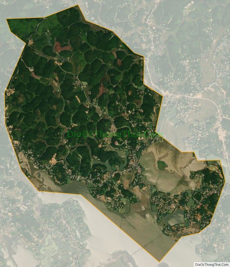 Bản đồ vệ tinh xã Chính Công (cũ), huyện Hạ Hòa