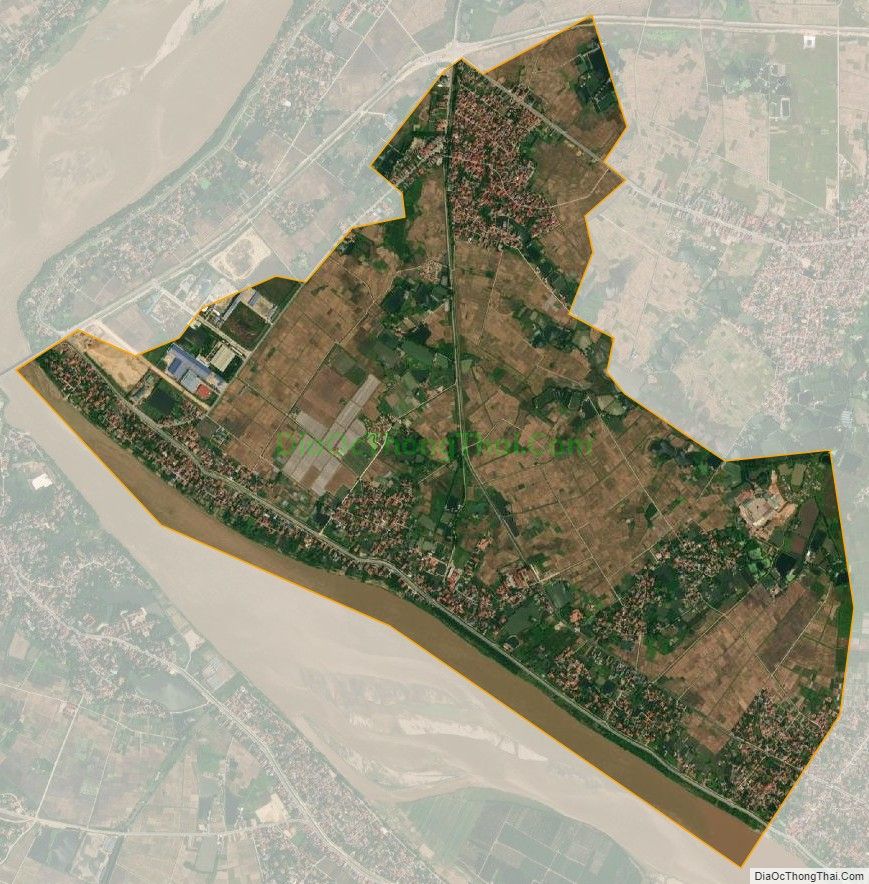 Bản đồ vệ tinh xã Kinh Kệ (cũ), huyện Lâm Thao